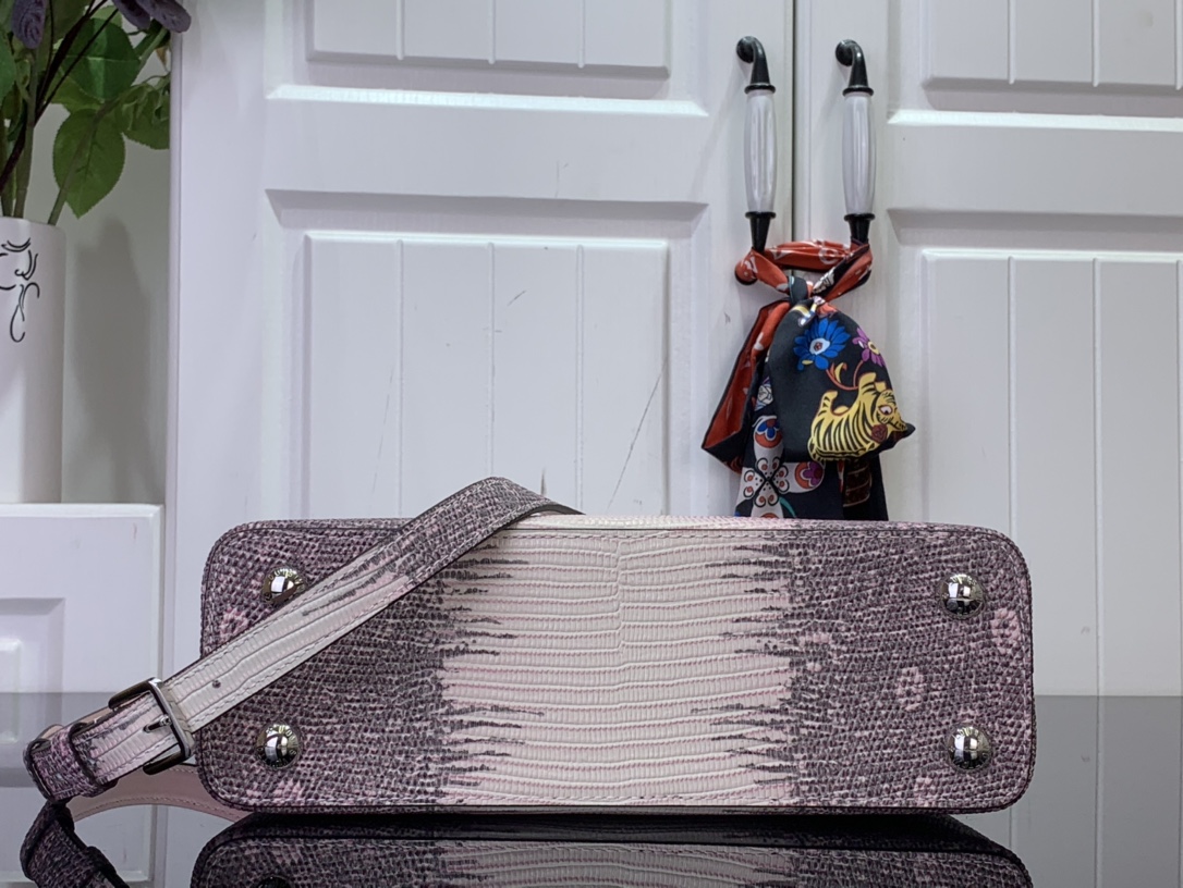 LV Capucines BB Lizard Print Handbag