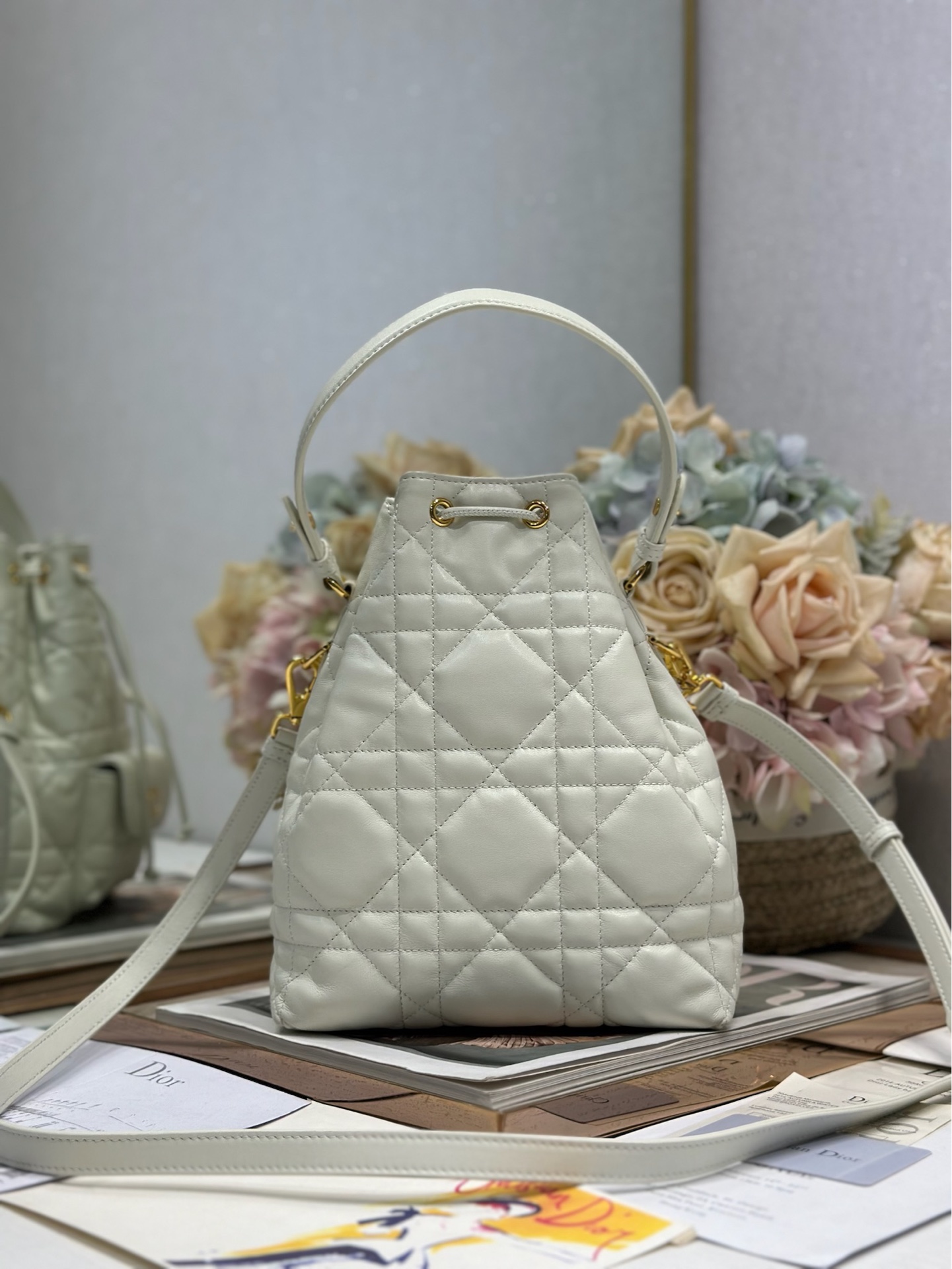 Small Dior Caro Bucket Bag