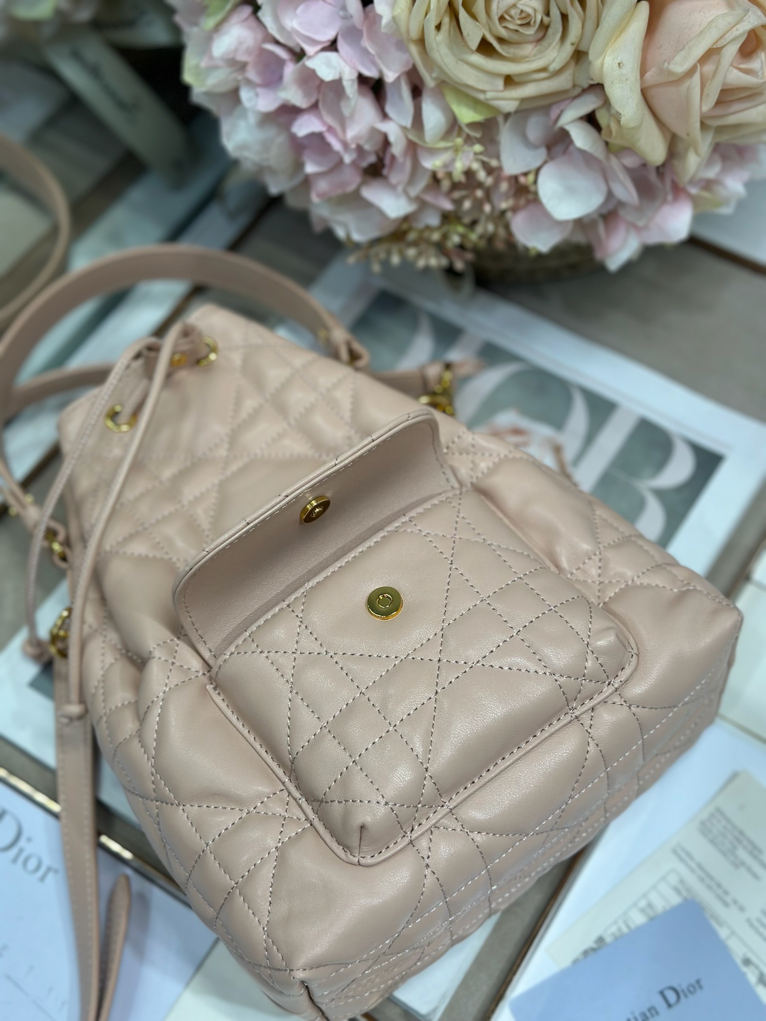 Small Dior Caro Bucket Bag