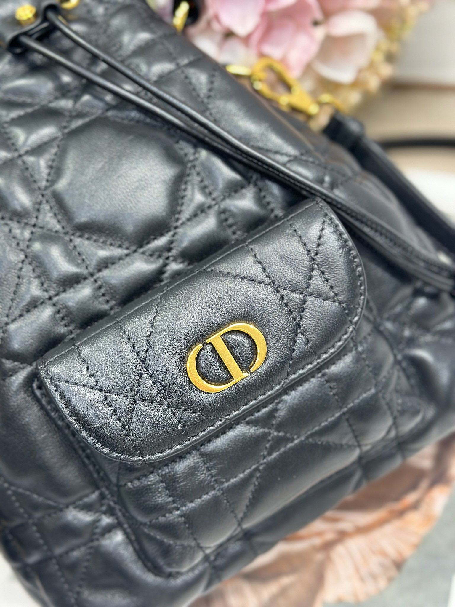 Small Dior Caro Bucket Bag