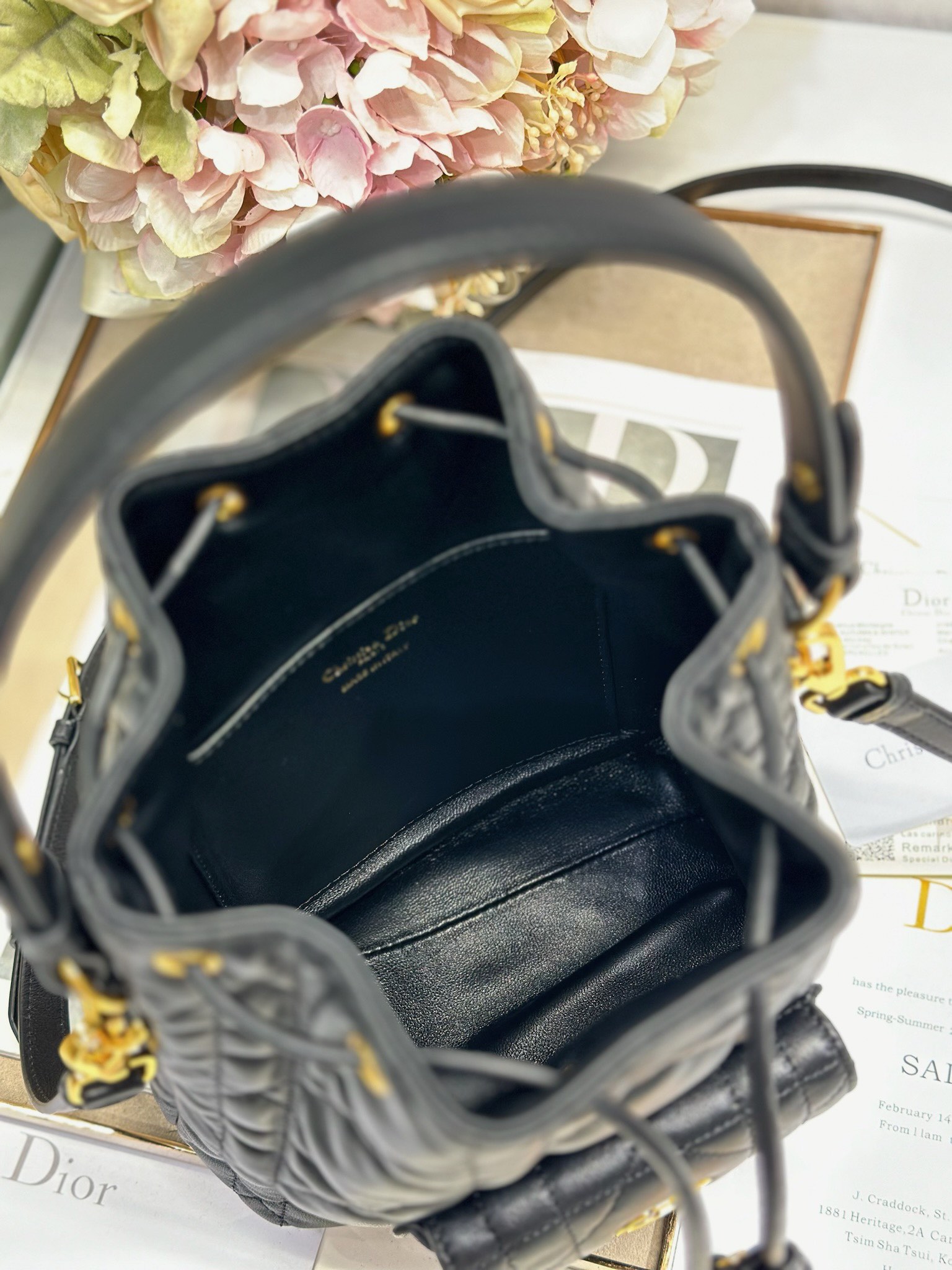 Small Dior Caro Bucket Bag