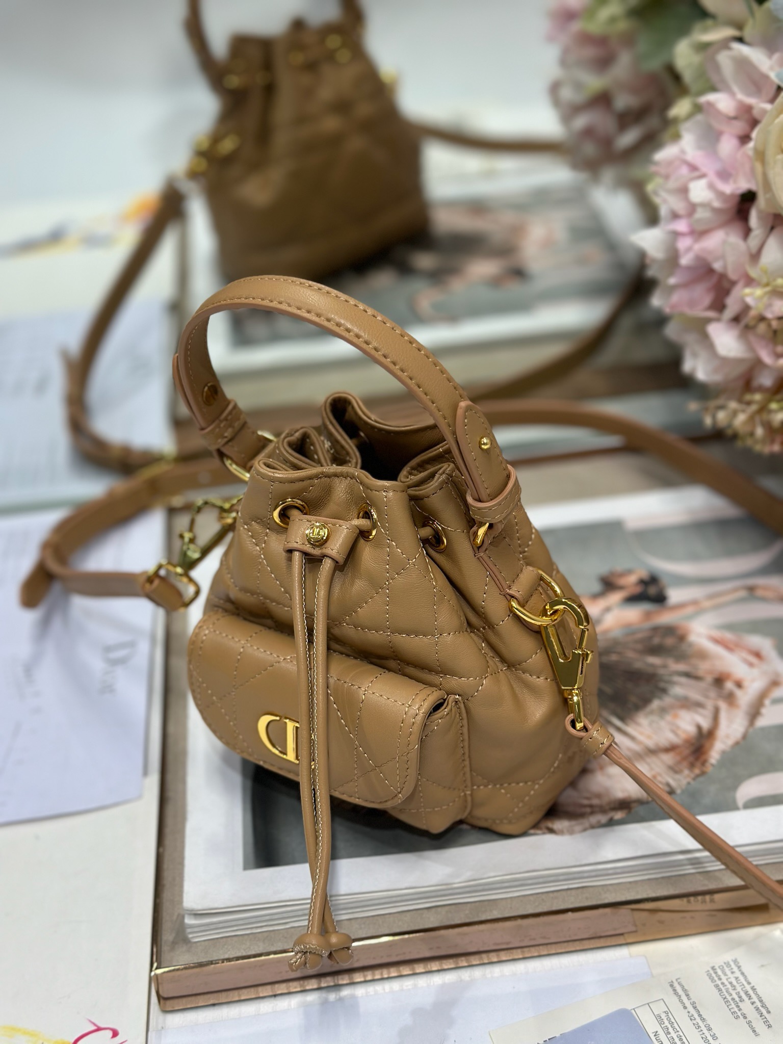 Mini Dior Caro Bucket Bag