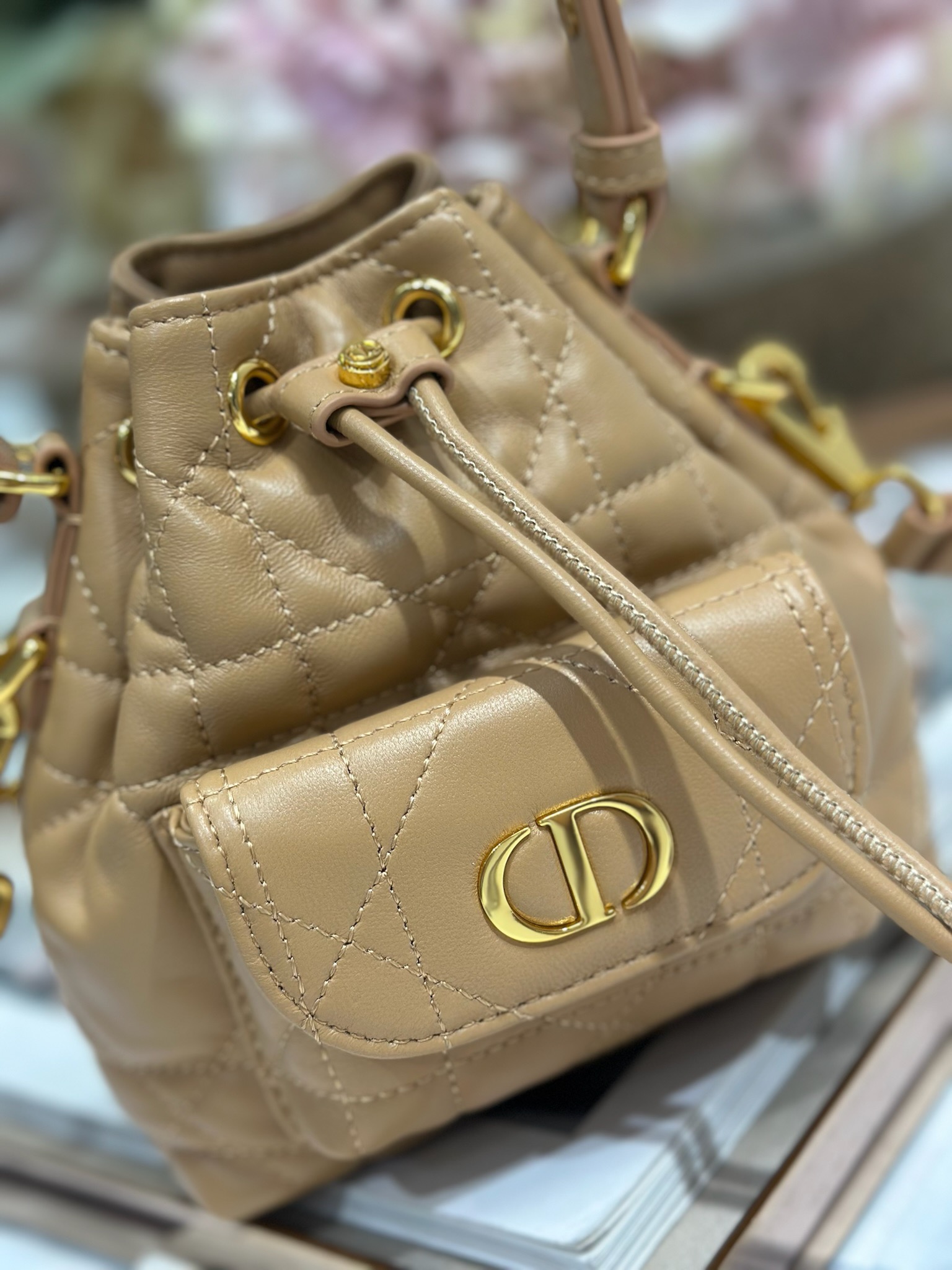 Mini Dior Caro Bucket Bag