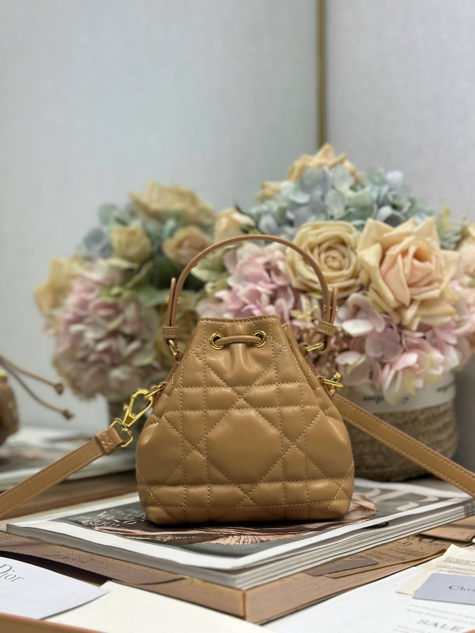 Mini Dior Caro Bucket Bag