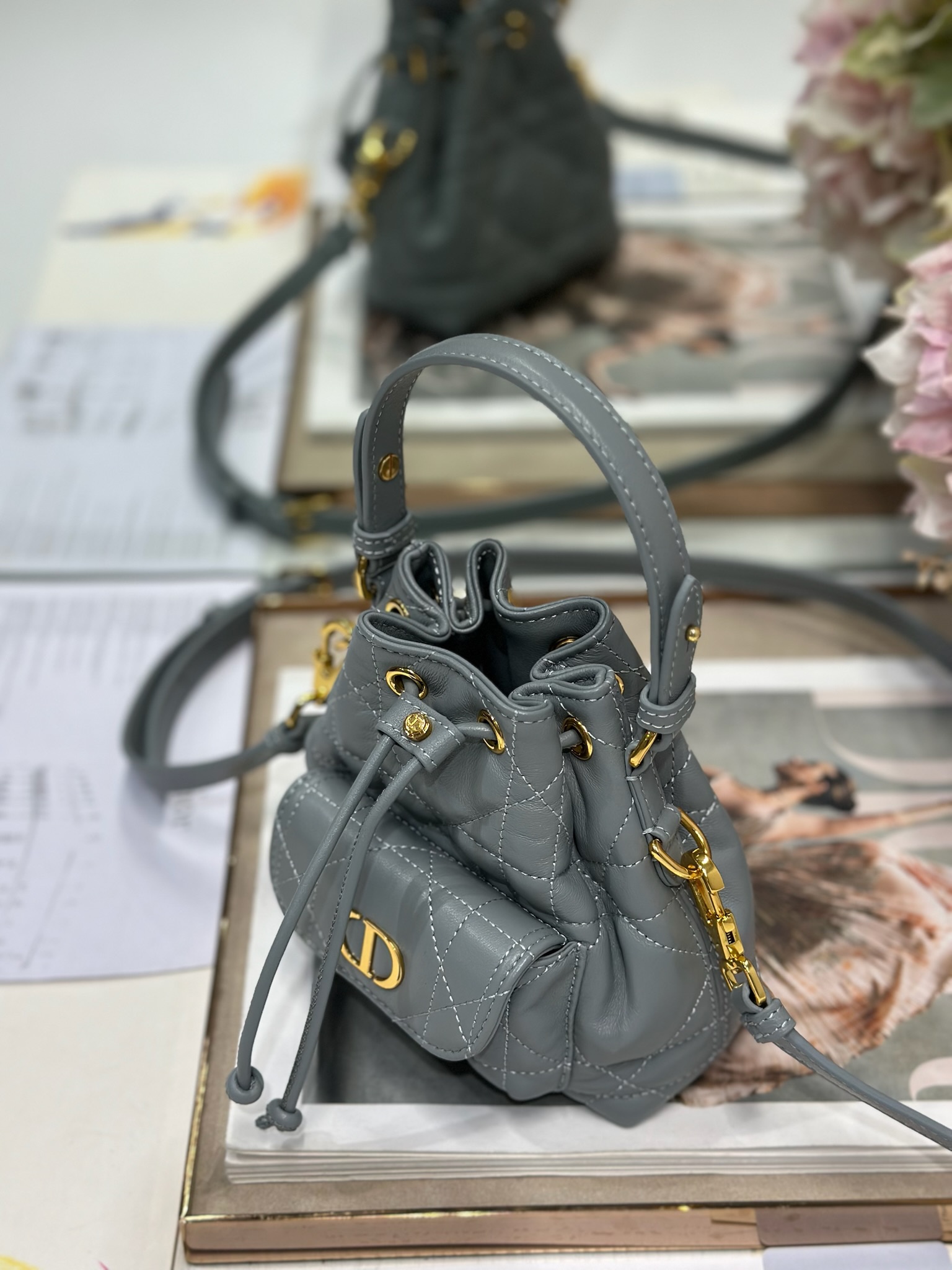 Mini Dior Caro Bucket Bag