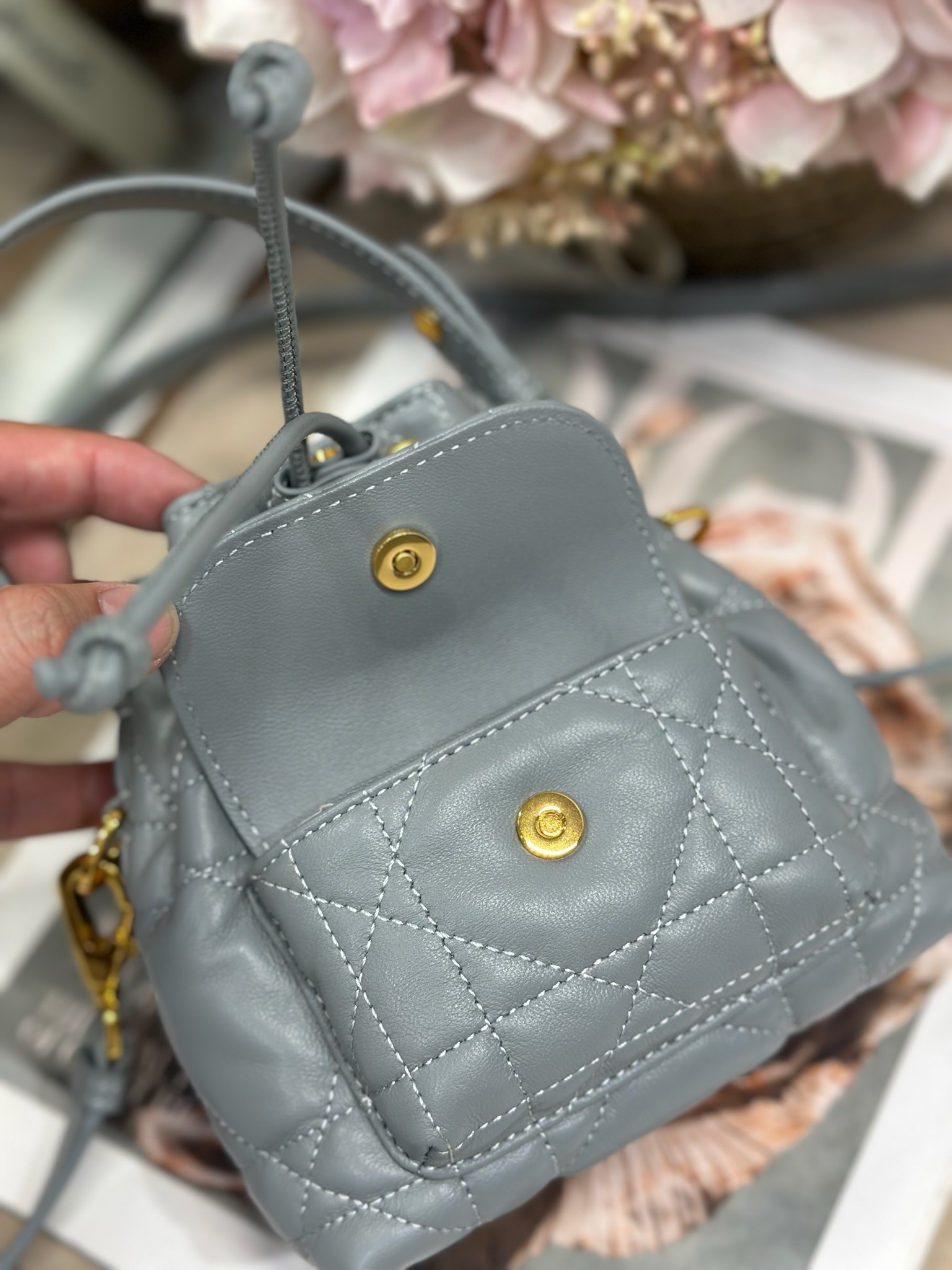 Mini Dior Caro Bucket Bag