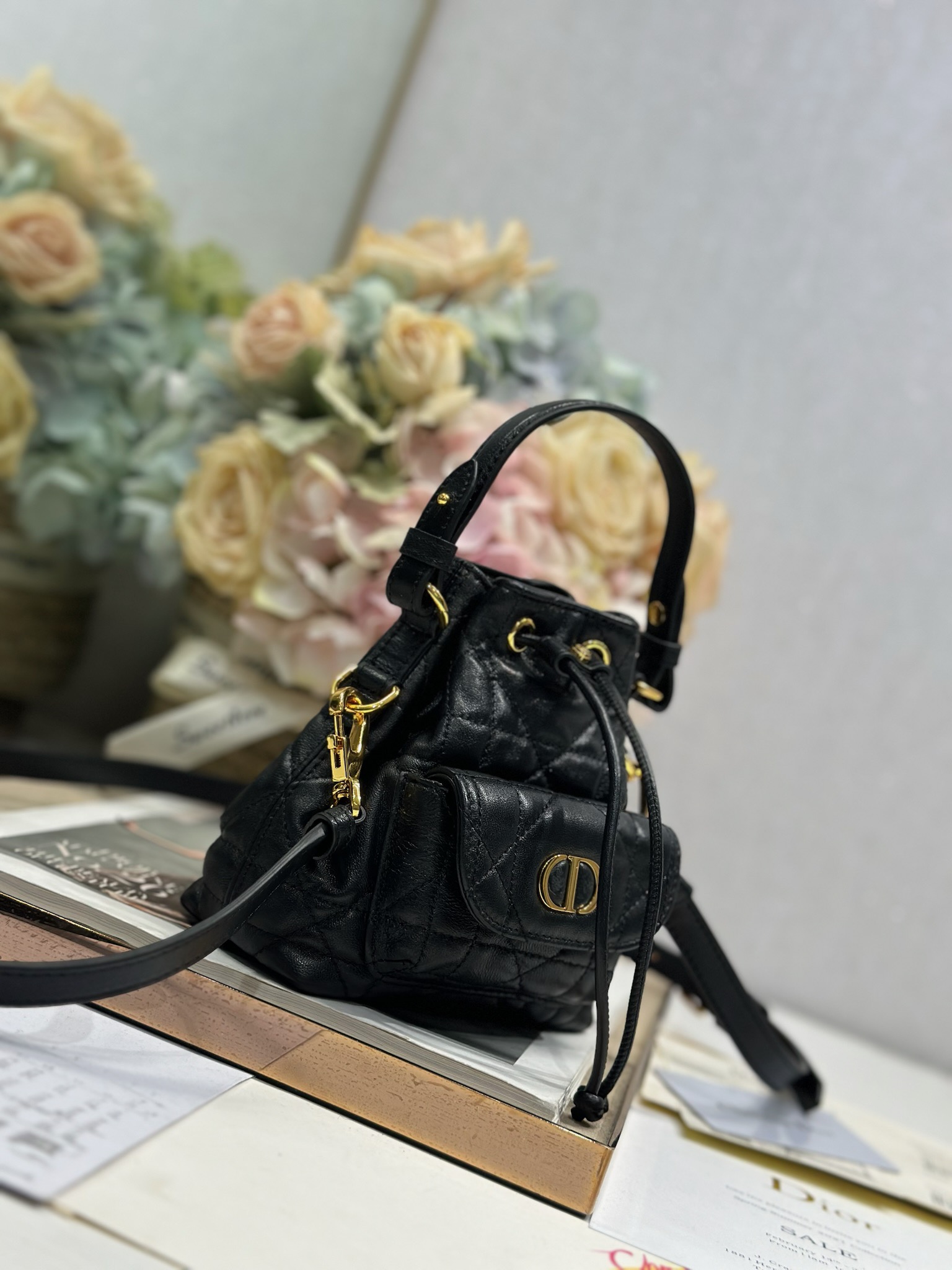 Mini Dior Caro Bucket Bag