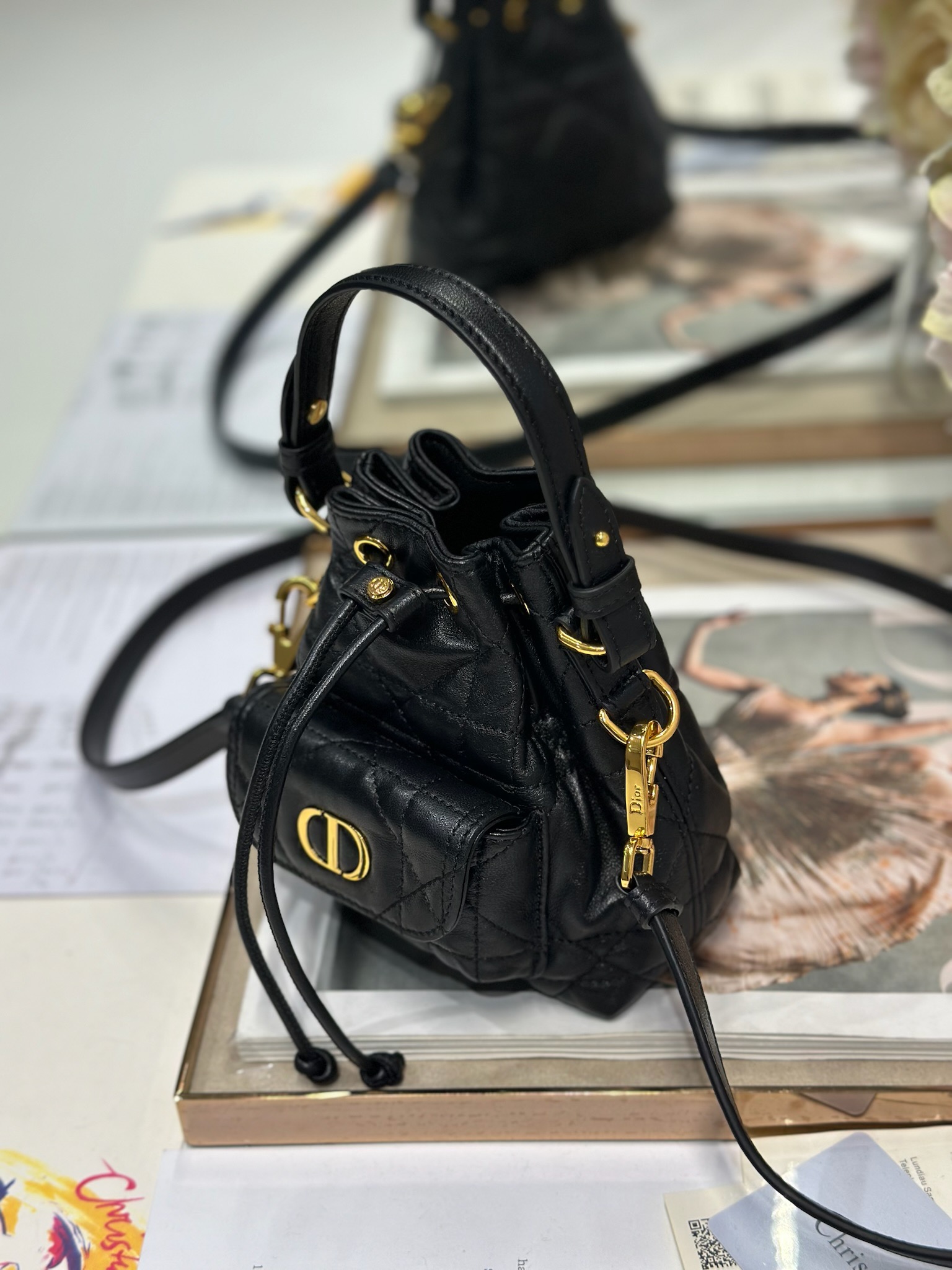 Mini Dior Caro Bucket Bag