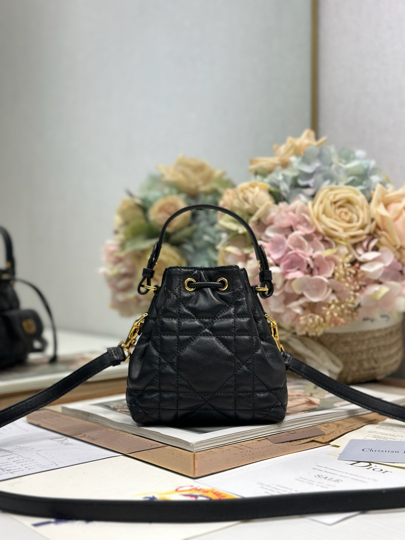 Mini Dior Caro Bucket Bag