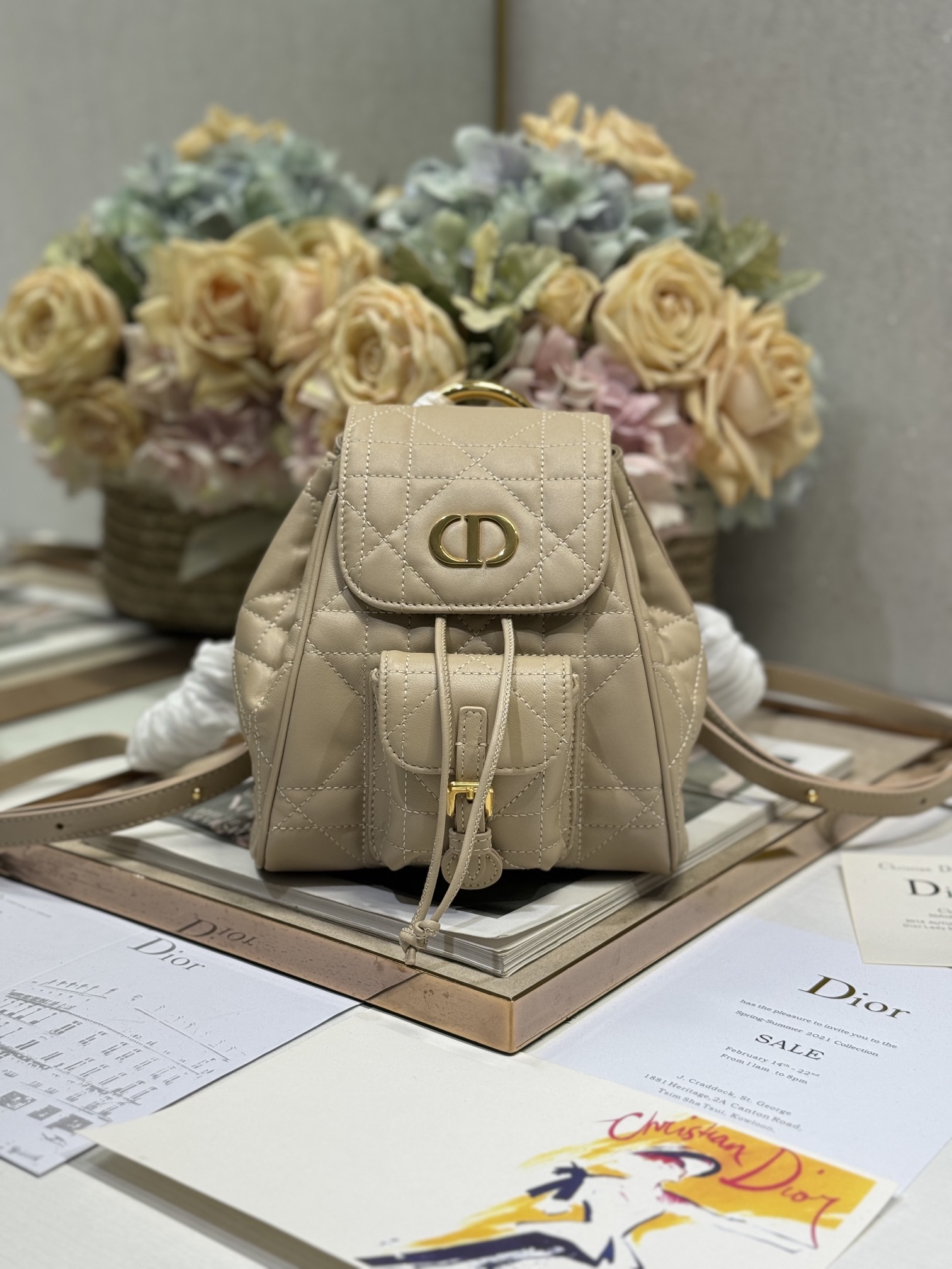 Small Dior Caro Backpack