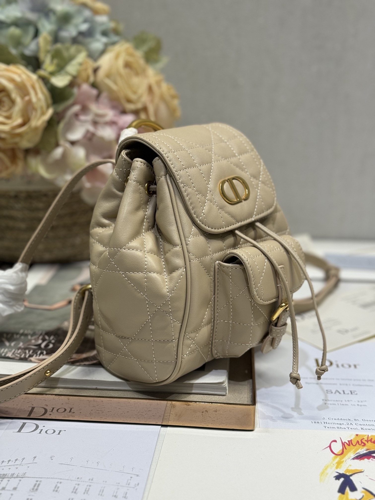 Small Dior Caro Backpack