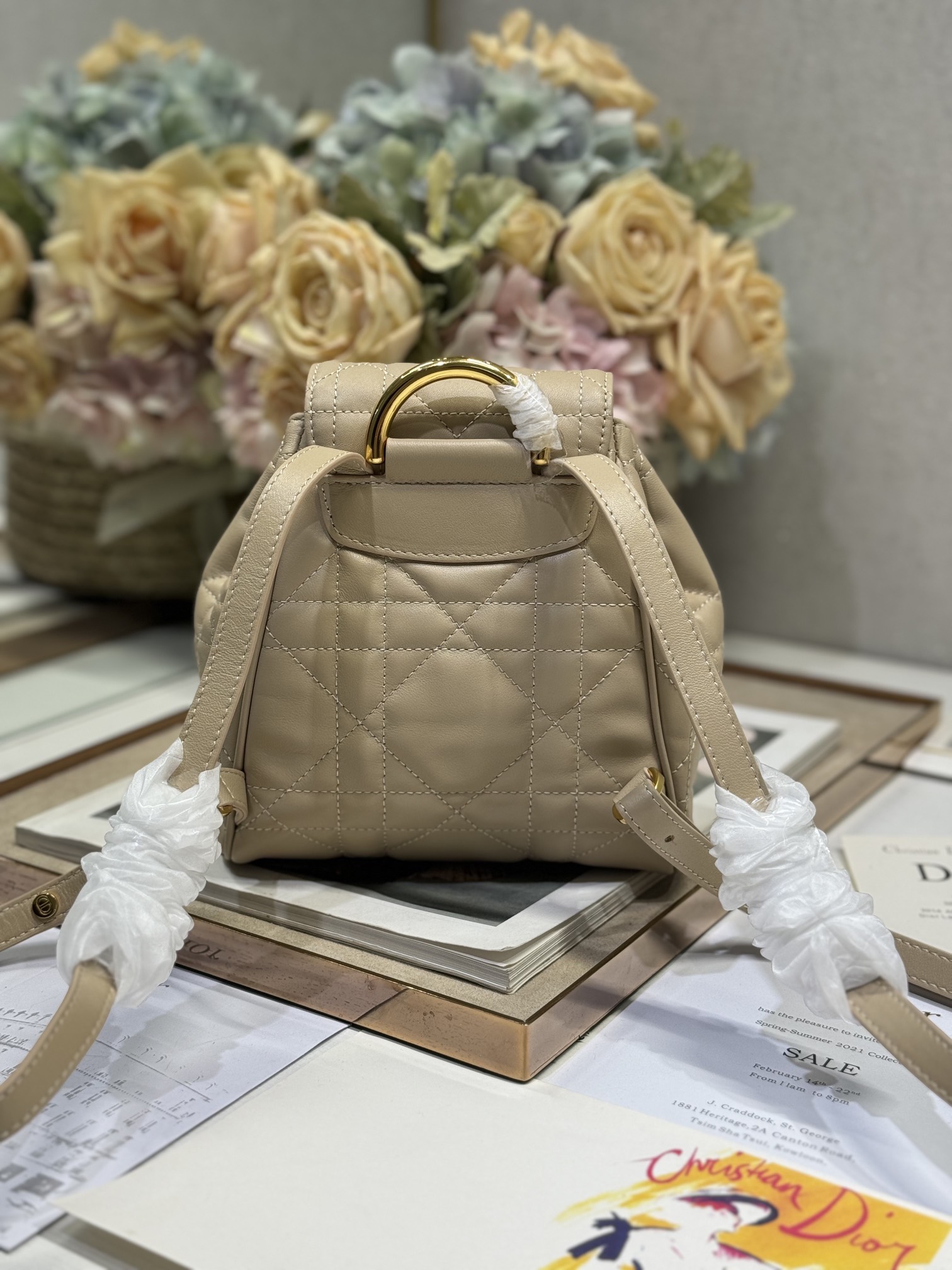 Small Dior Caro Backpack
