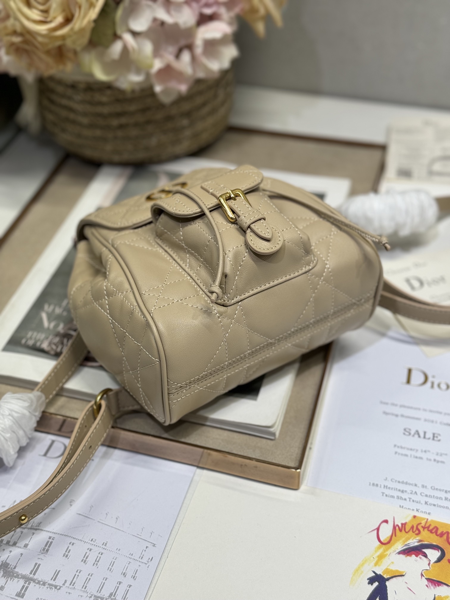 Small Dior Caro Backpack