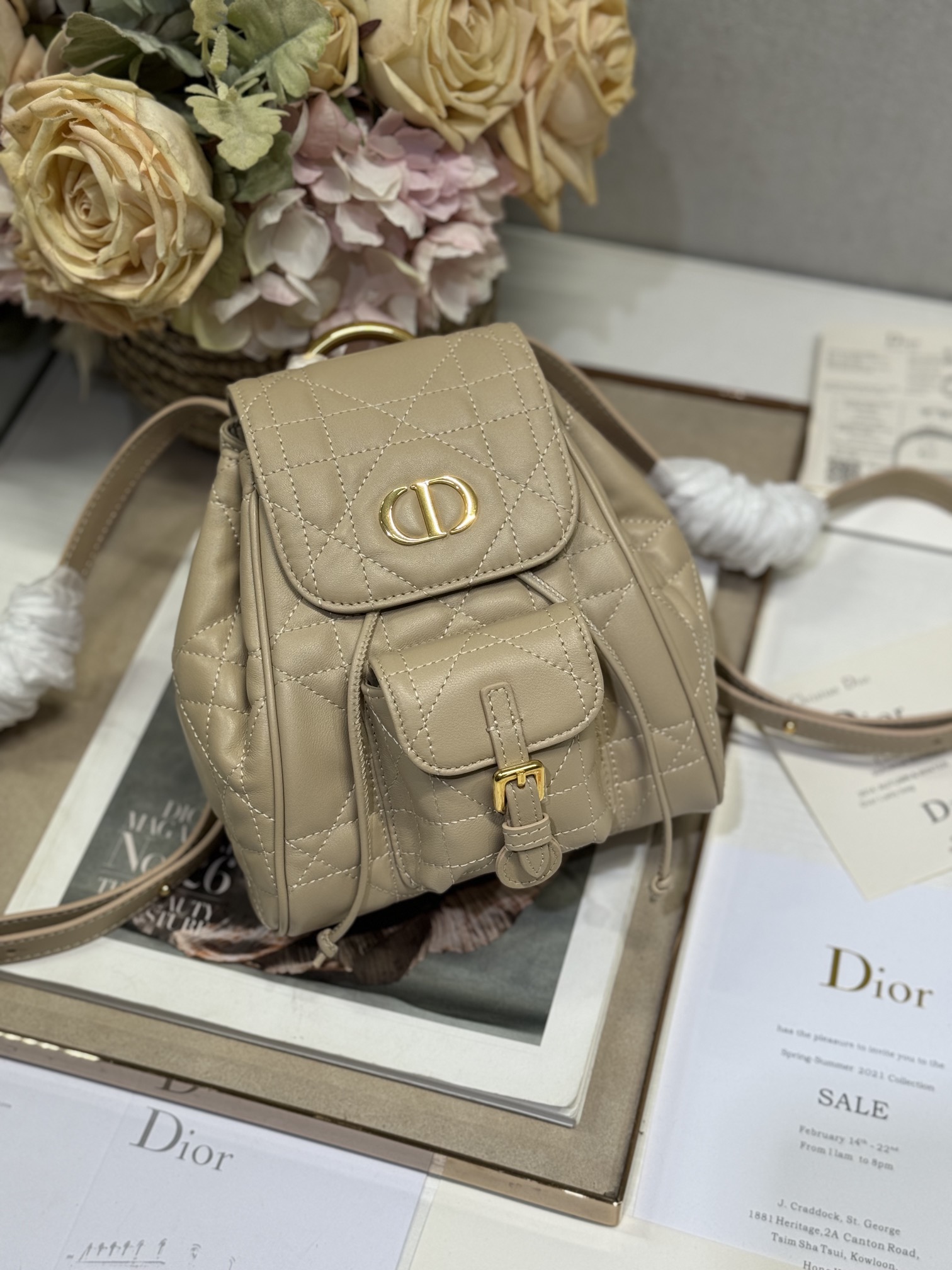 Small Dior Caro Backpack