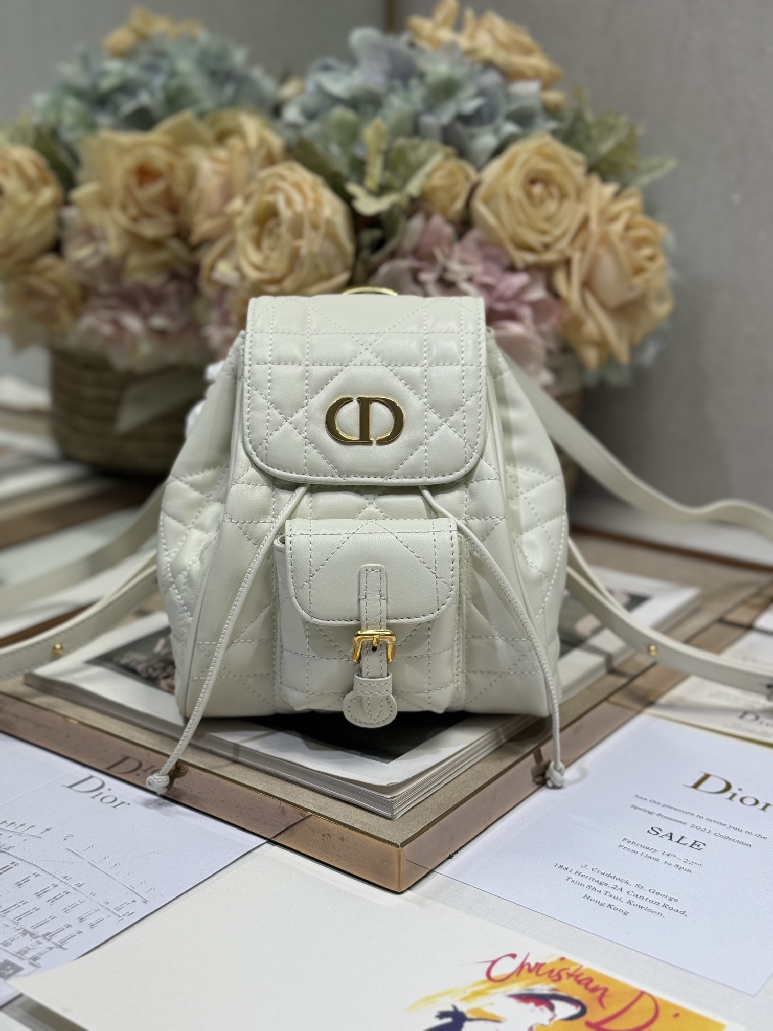 Small Dior Caro Backpack