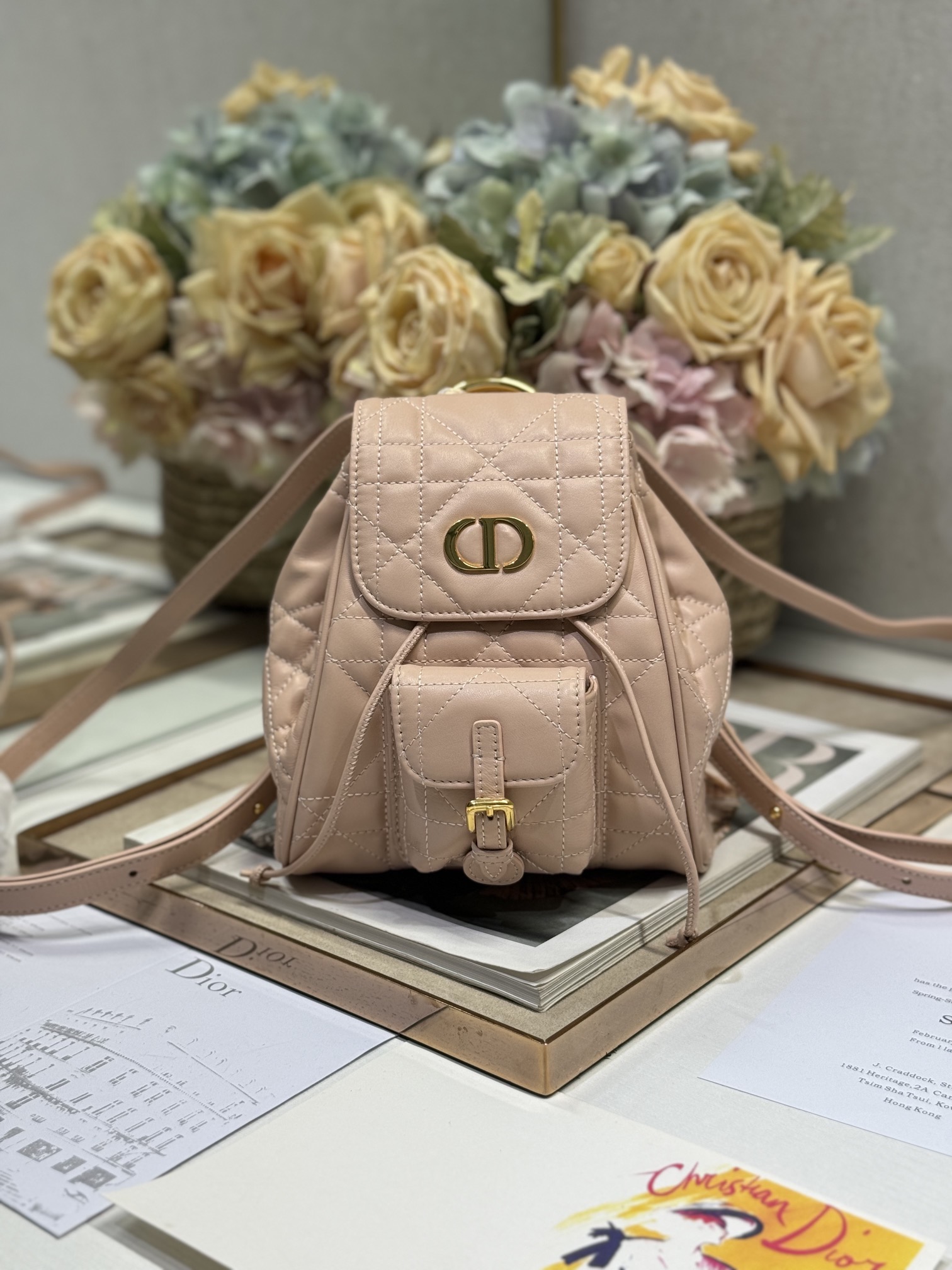 Small Dior Caro Backpack