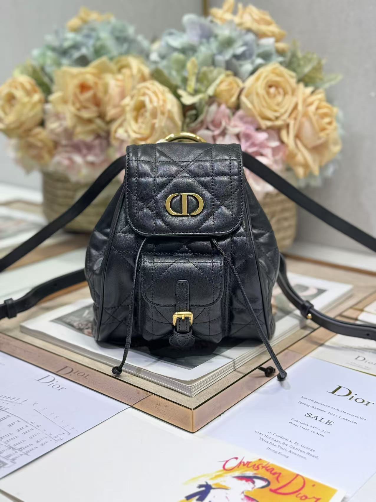 Small Dior Caro Backpack