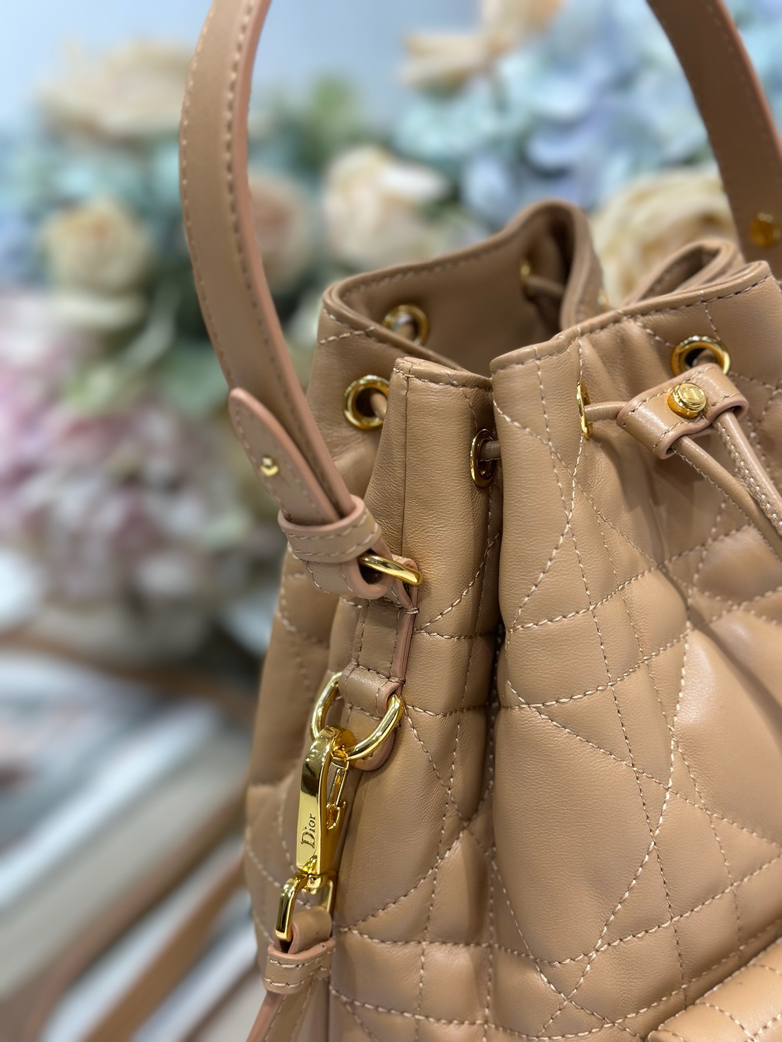 Small Dior Caro Bucket Bag